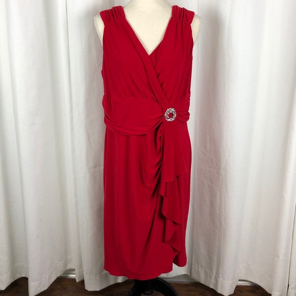red cocktail dress size 16